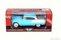 Show product details for 1955 Chevy Bel Air, Blue - Motormax Premium American 73229 - 1/24 Scale Diecast Model Car